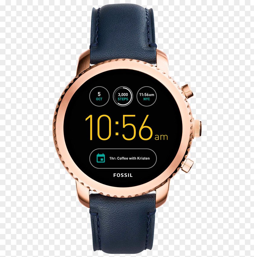 Smartphone Watches Fossil Q Explorist Gen 3 Venture Smartwatch Group Strap PNG
