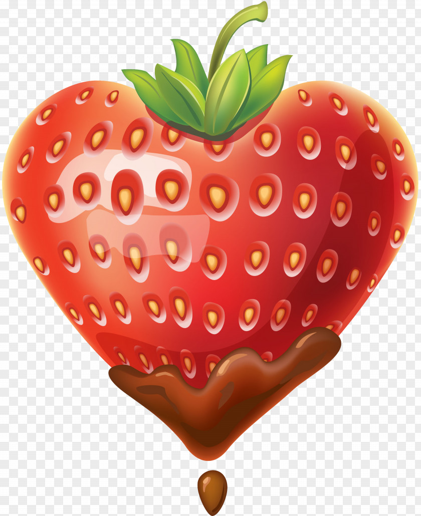 Strawberry Ice Cream Juice Heart PNG