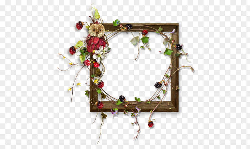 Wood Frame Square Flower Decoration Icon PNG