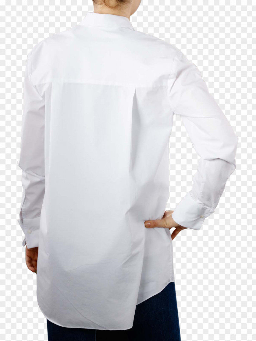 Denim White Shirt Tops Pepe Jeans Debra Sleeve Collar PNG