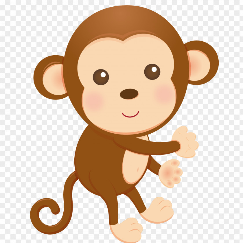 Monkey Child Animal Illustrations Drawing Clip Art PNG