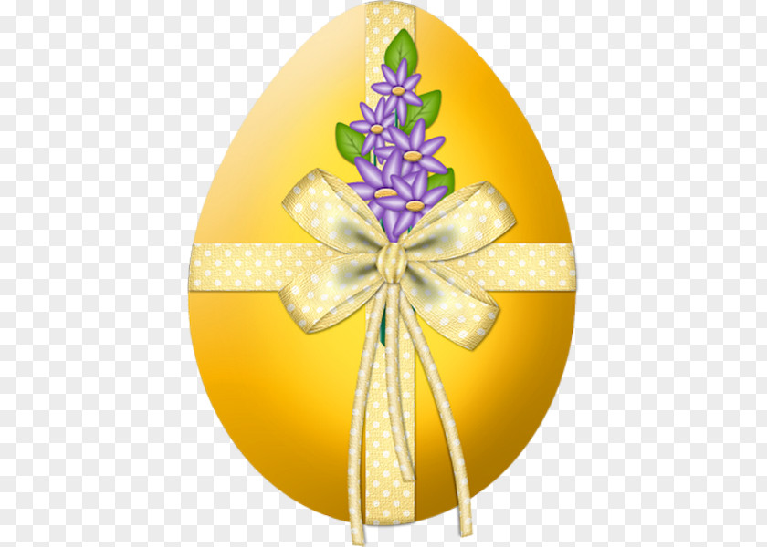 Oval Yellow Easter Egg Background PNG