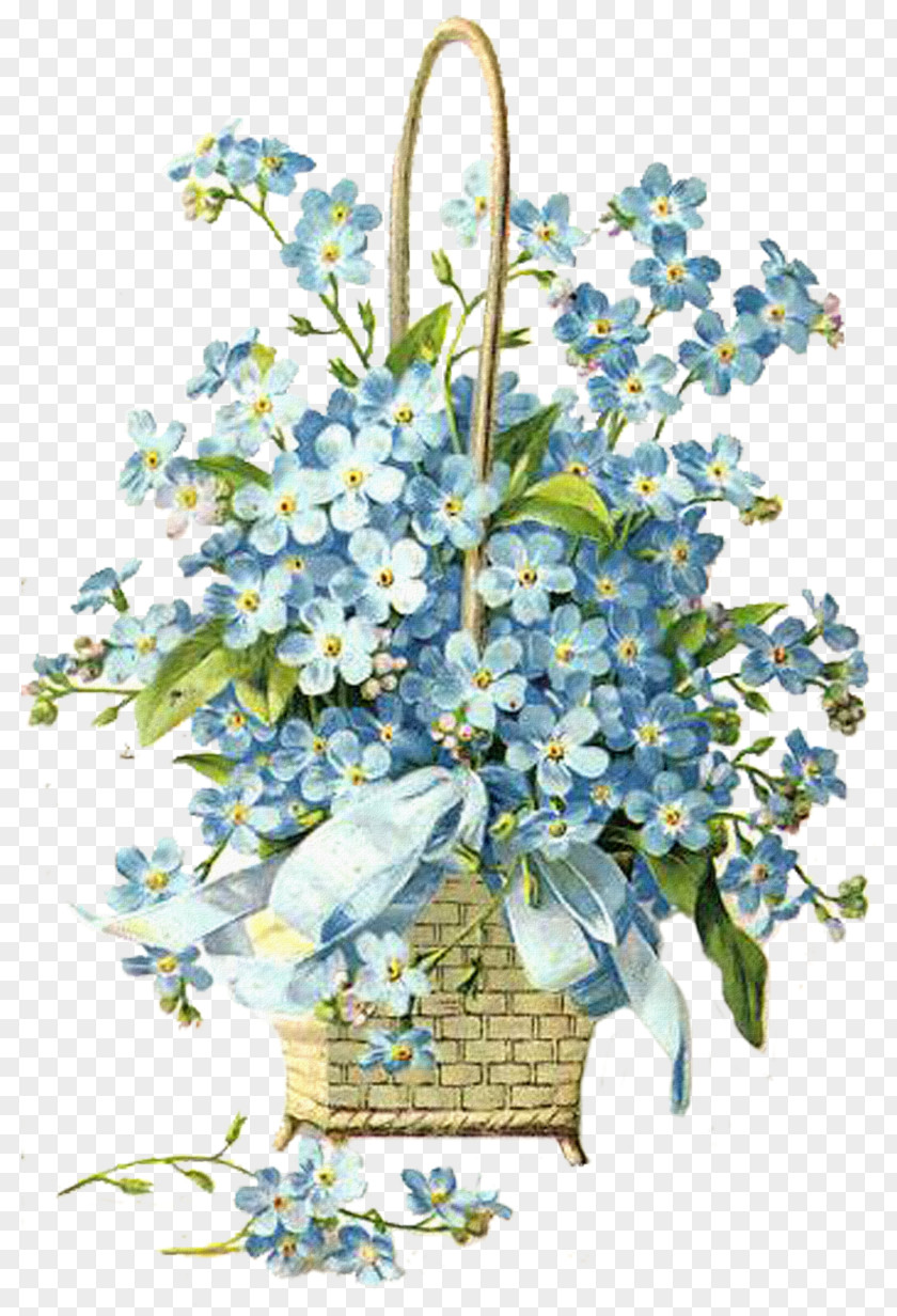 Pillow Dachshund Water Forget-Me-Not Puppy Flower PNG