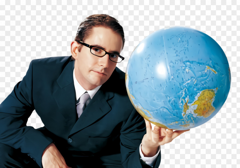 Businessperson Sphere Globe World Earth Planet PNG