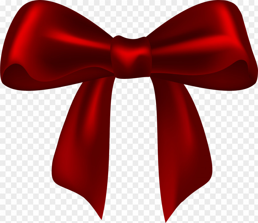 Hand Painted Red Ribbon Bow Tie PNG