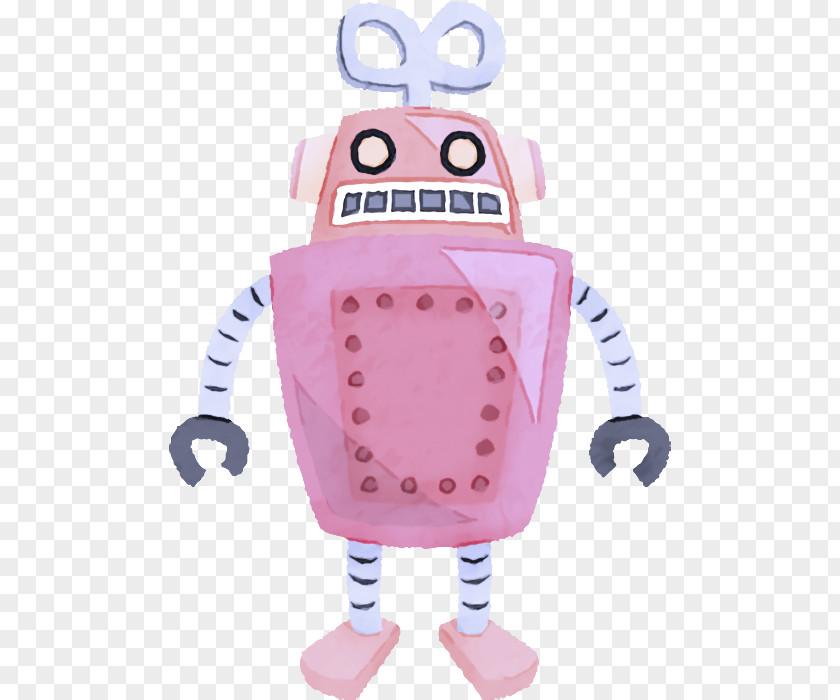 Pink Cartoon Robot Technology Machine PNG