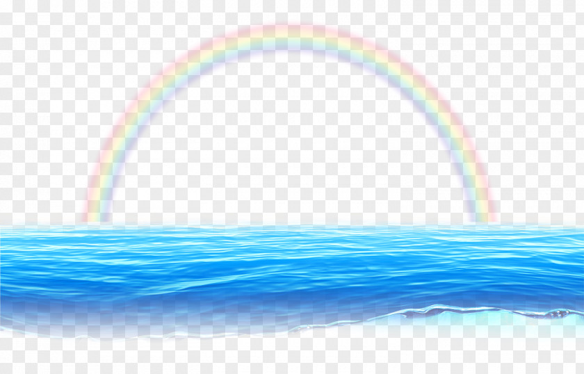 Sea Waters And Rainbow Water Sky Pattern PNG