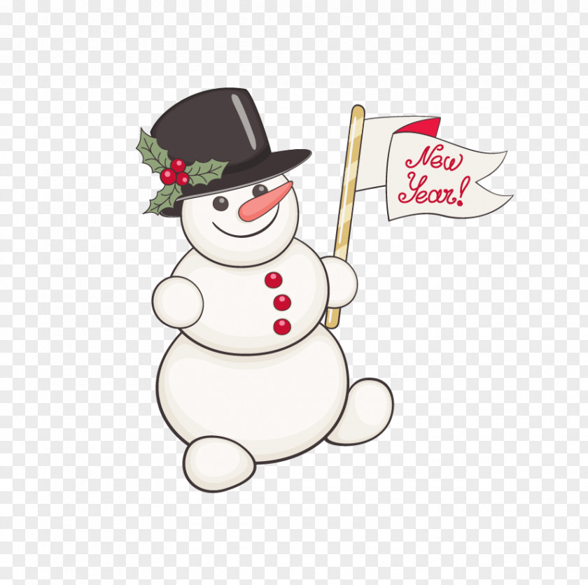 Christmas Snowman Santa Claus Paper New Year Gift PNG