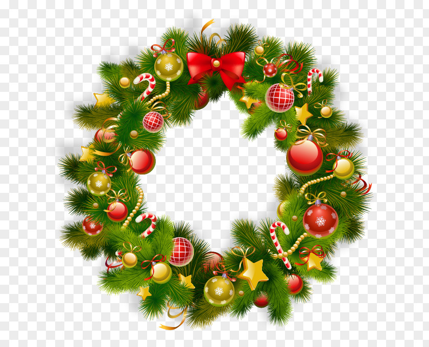 Christmas Wreath Decoration Ornament Clip Art PNG