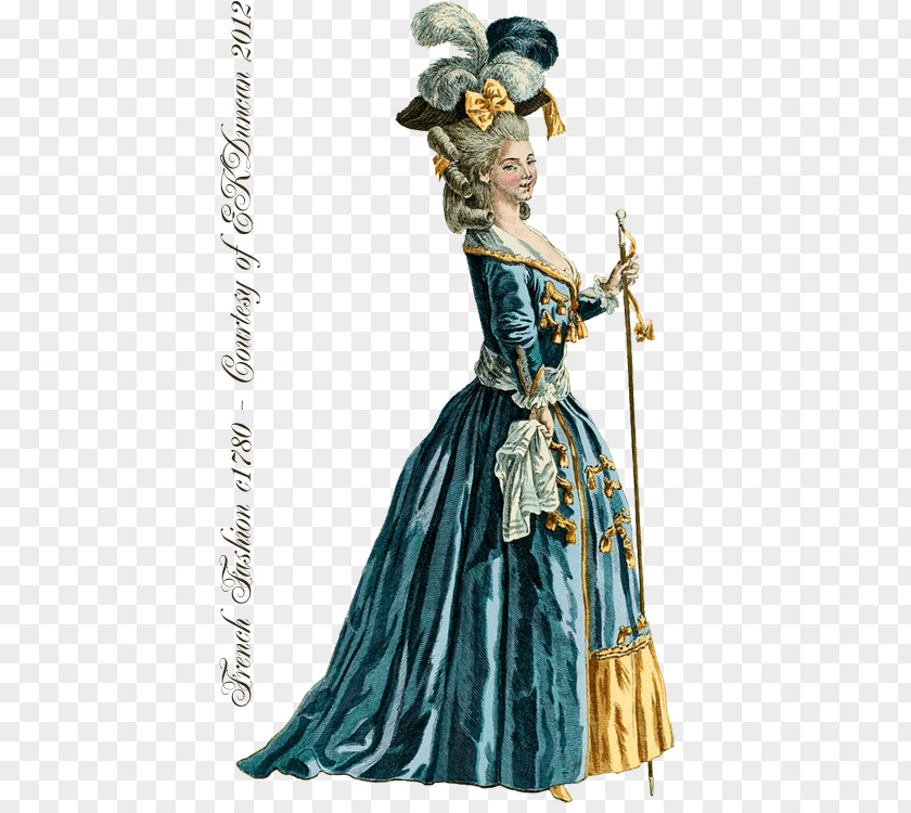 France 18th Century Fashion Plate Clothing PNG
