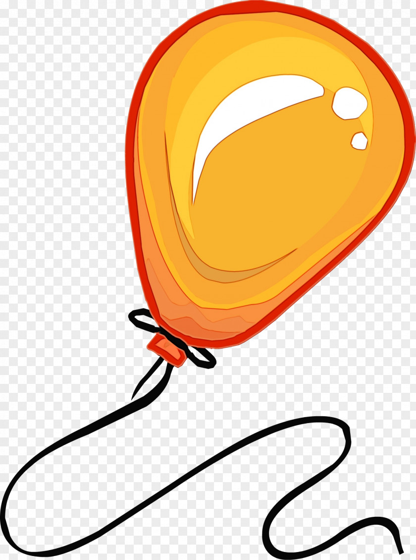 Line Art Yellow Hot Air Balloon PNG