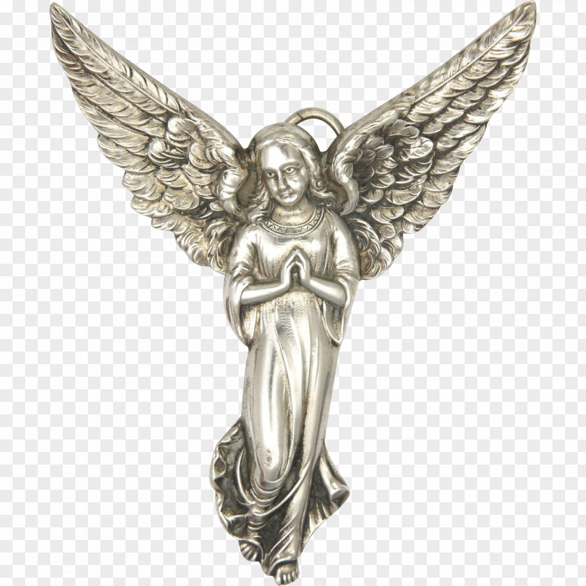 NECKLACE Charms & Pendants Silver Angel Cubic Zirconia Jewellery PNG