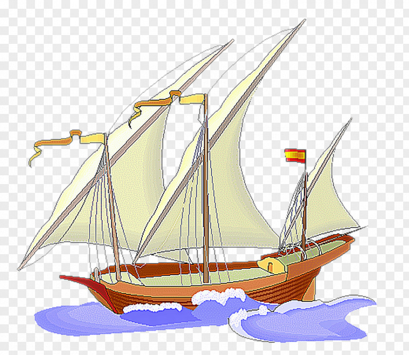 Sail Galleon Brigantine Schooner PNG