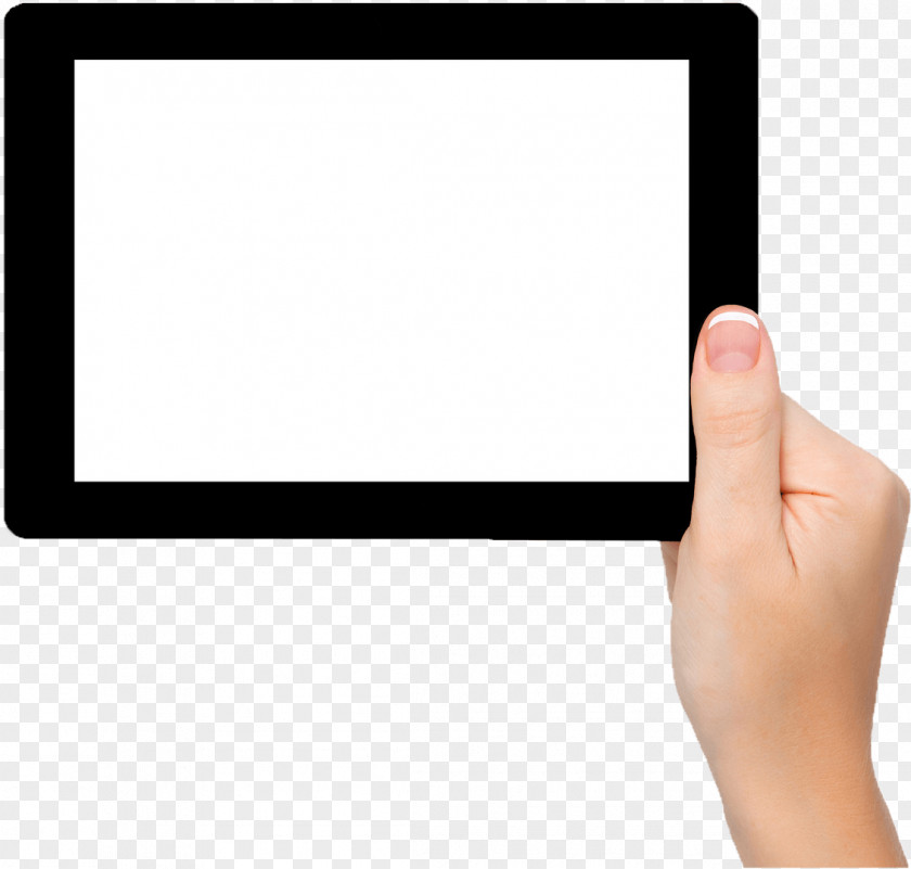 Tablet In Hand Image Text Multimedia Finger PNG