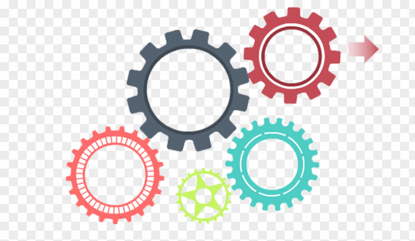 Color Gears Marketing Pattern PNG