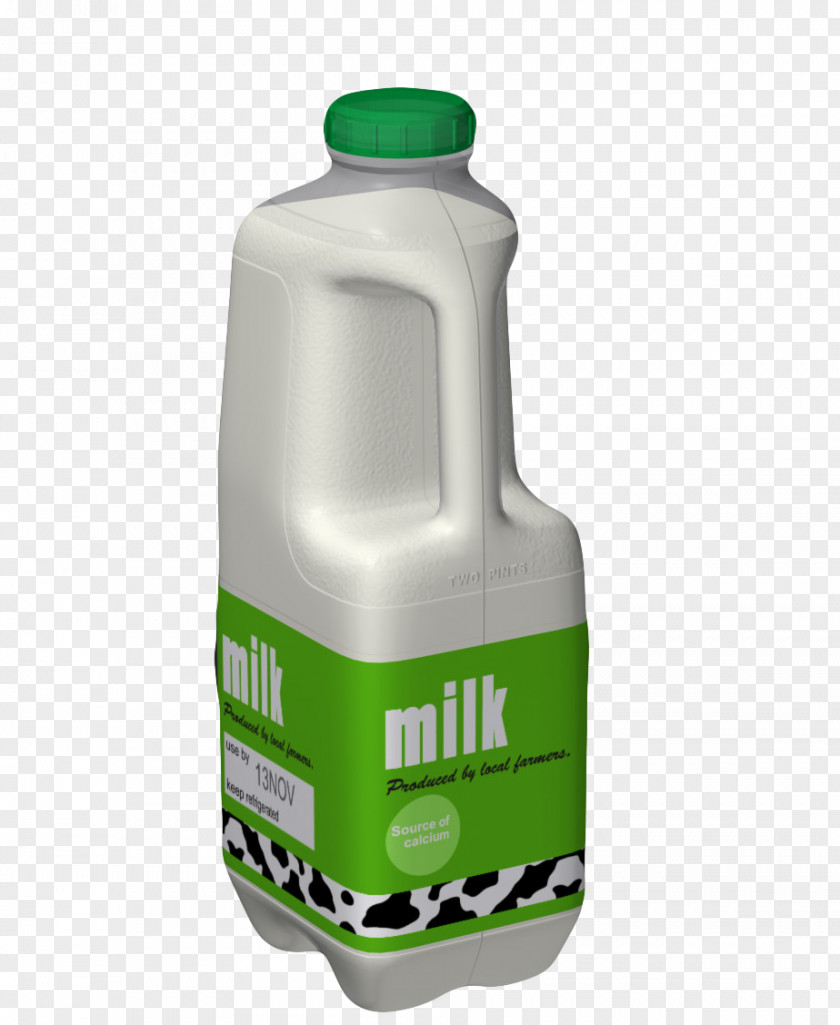 Green Yogurt Bottle Milk 3D Computer Graphics PNG