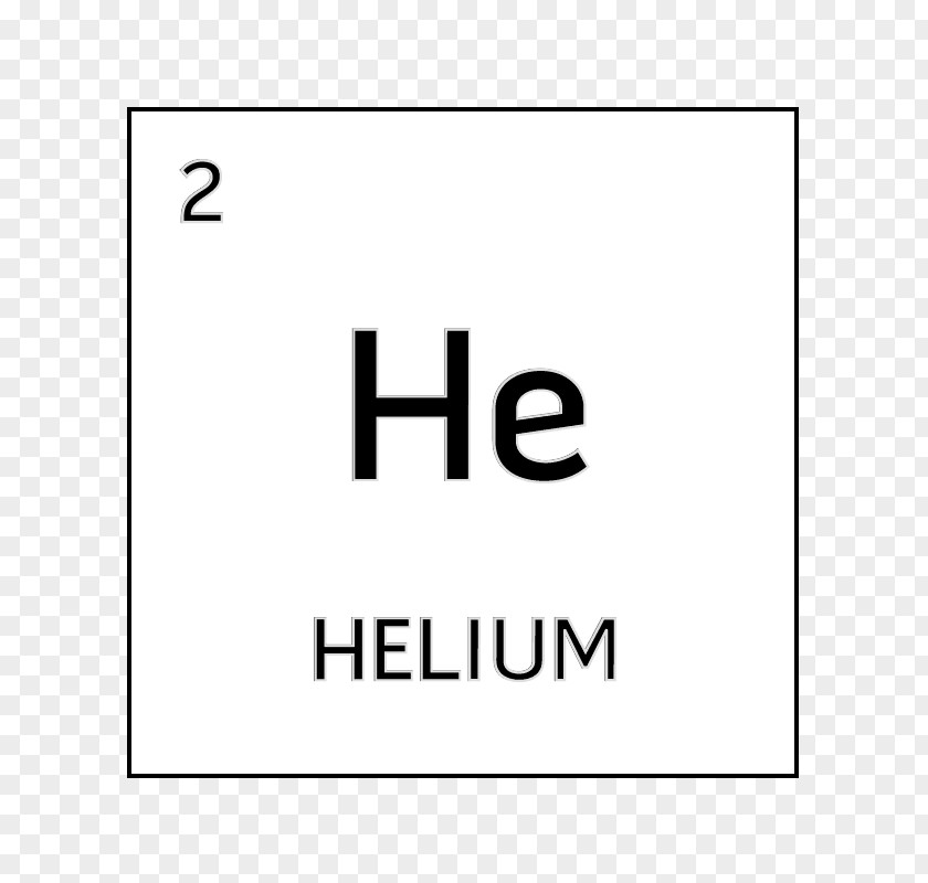Helium Periodic Table Symbol Chemical Element Atom PNG