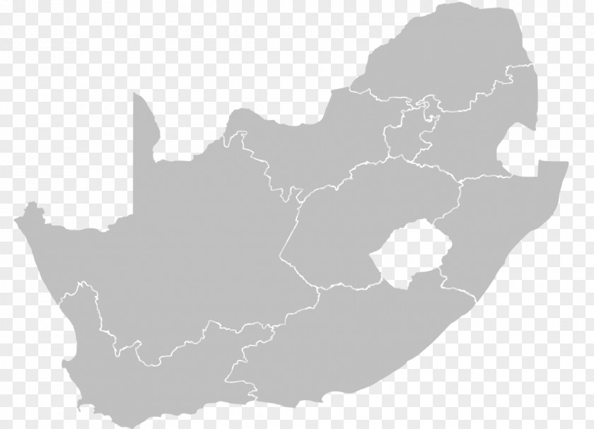 Map South Africa Vector Blank PNG
