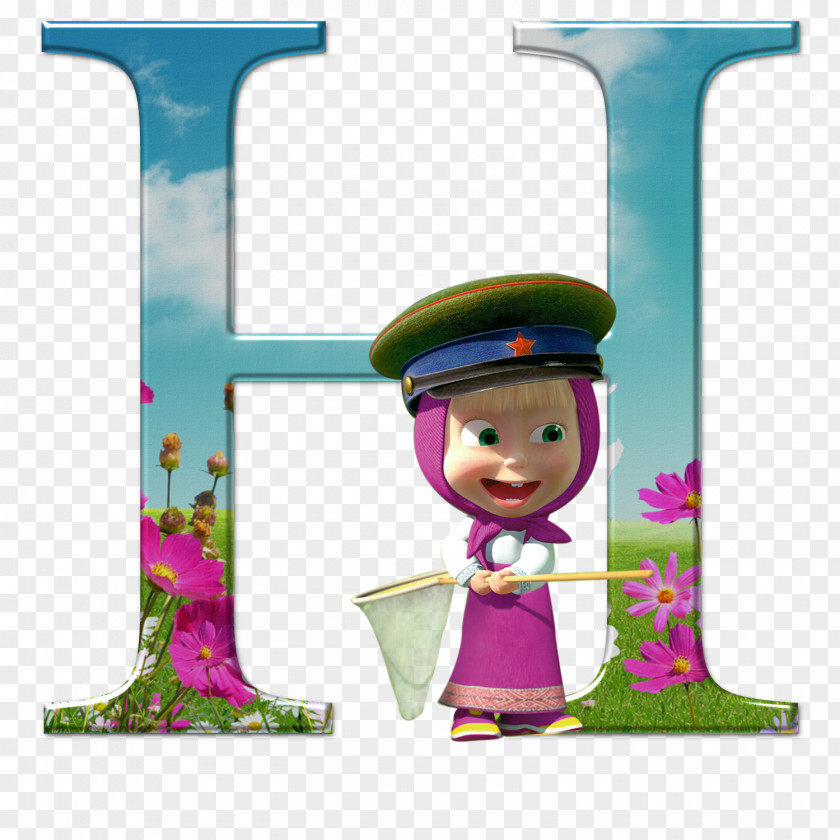 Masha And The Bear Alphabet Letter Phone PNG