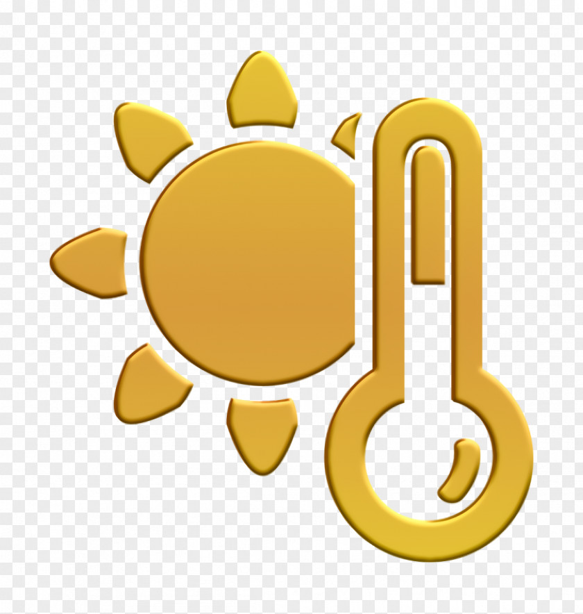 Weather Icon Mercury Thermometer With Sun PNG