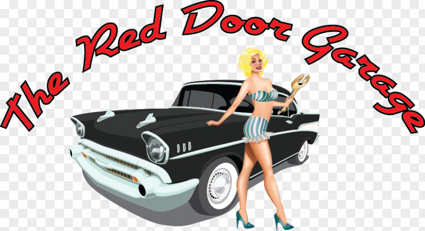 Garage Workshop Classic Car Red Door Preservation And Restoration Of Automobiles Automobile Repair Shop PNG