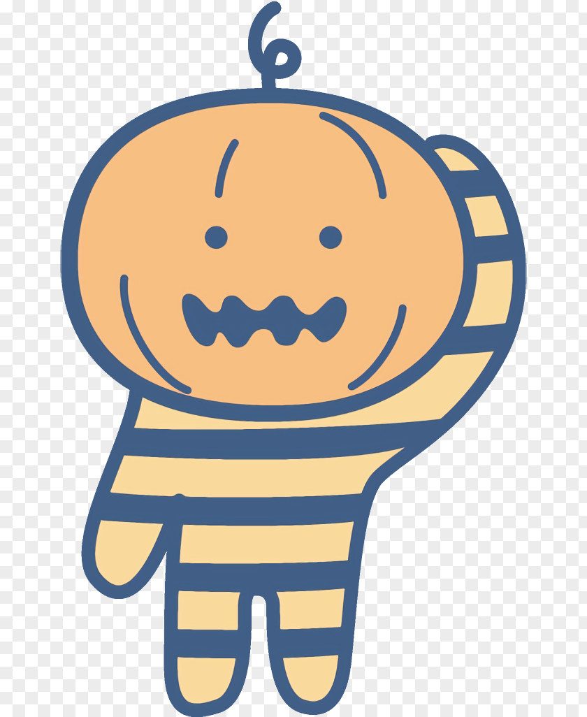 Male Happy Jack-o-Lantern Halloween Carved Pumpkin PNG