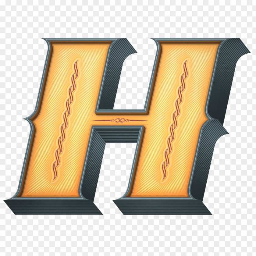 Three-dimensional Letter H Element Space Yellow PNG