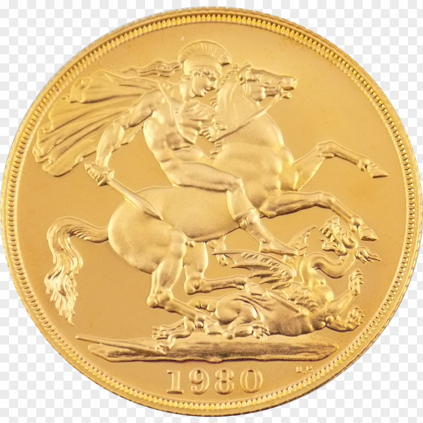 Coin Gold Sovereign Silver PNG