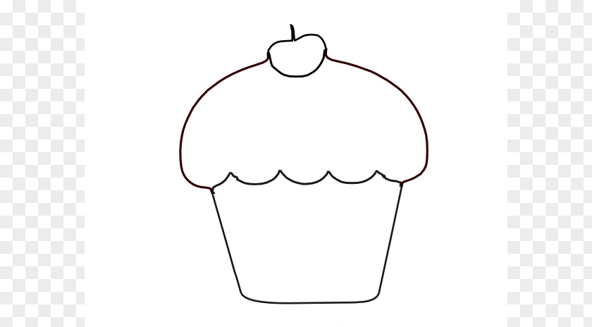 Cupcake Silhouette Outline Stuffing Clip Art PNG