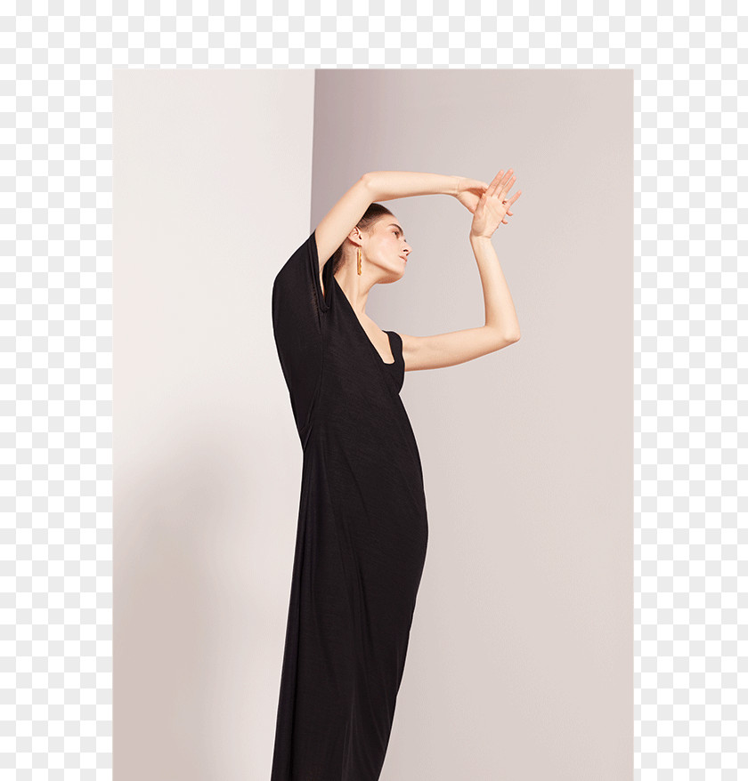 Dress Little Black Shoulder Photo Shoot Fashion Sleeve PNG