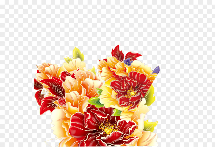 Peony Floral Design Chrysanthemum Transvaal Daisy Dahlia Cut Flowers PNG