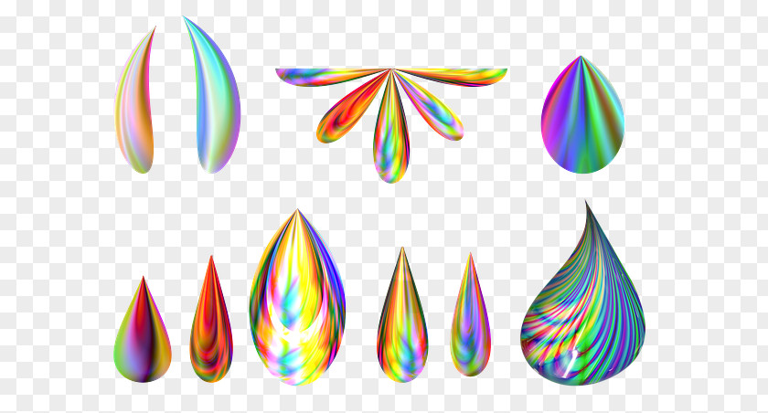 Rainbow Water Drop Tears Clip Art Image Color PNG