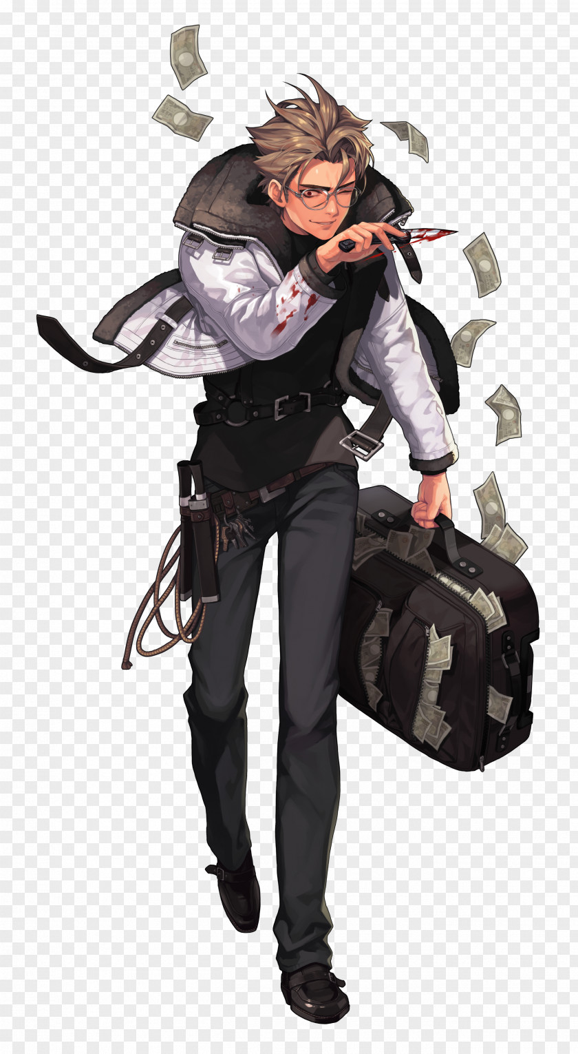 Hitman: Contracts Black Survival Character Game Model Sheet PNG