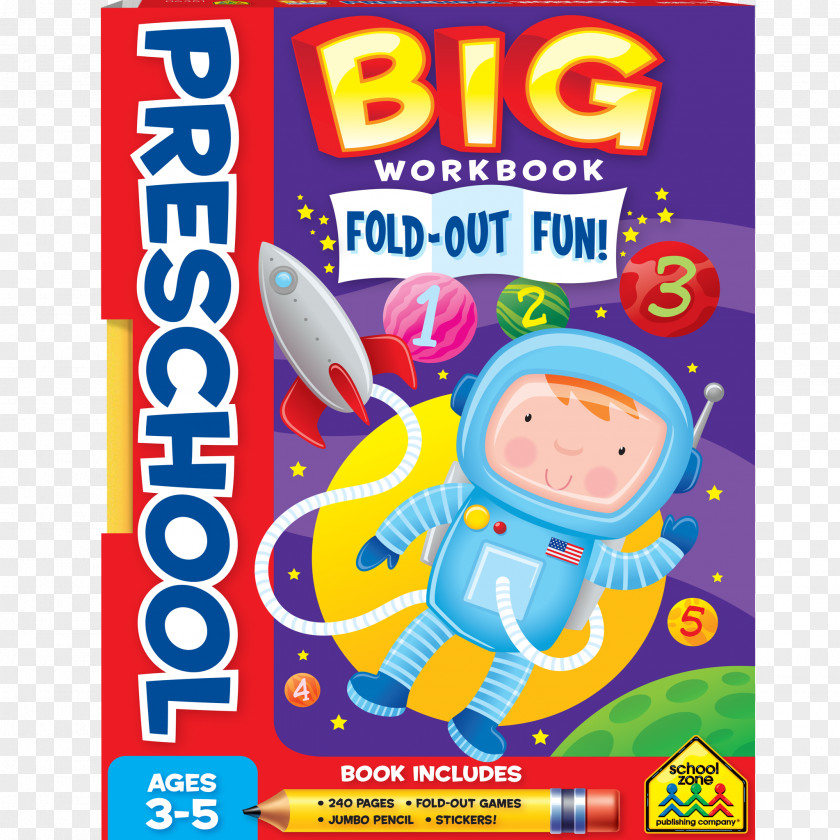 Preschool Education Big Workbook Pre-school School Zone Learning Game PNG