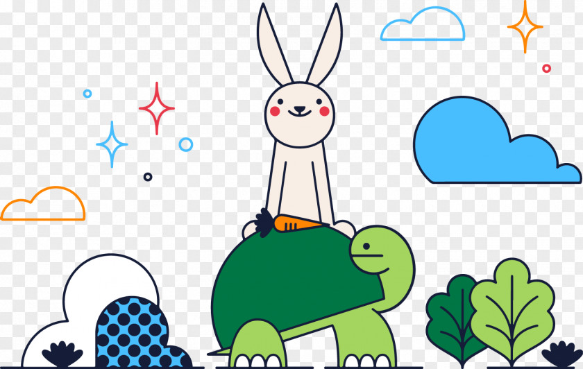 Vector Turtle European Rabbit Clip Art PNG