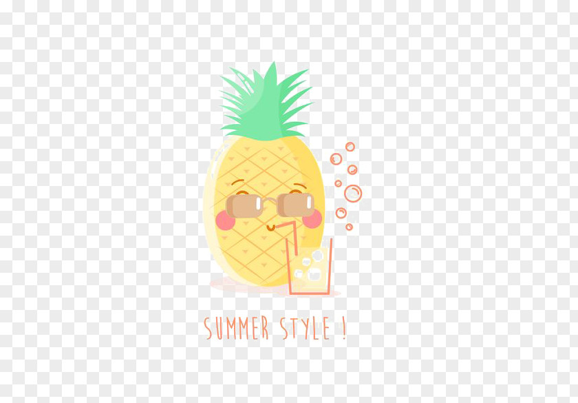 Cartoon Pineapple Juice Drink Jus Dananas Clip Art PNG