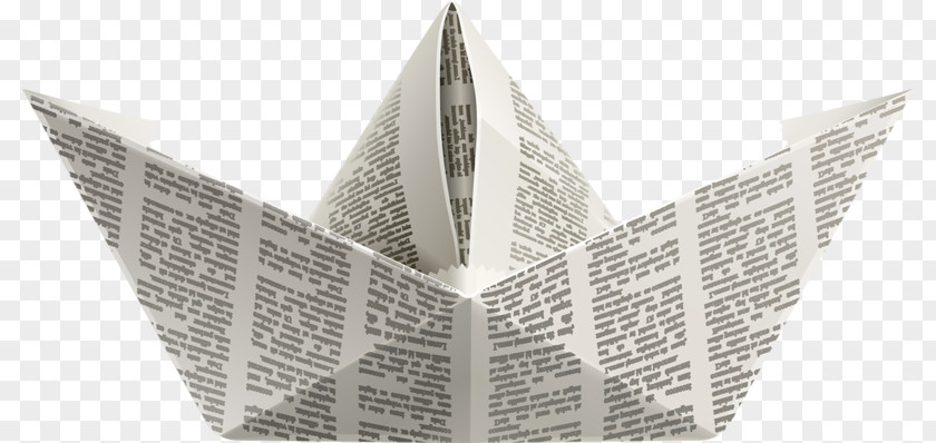 Newspaper Paper Boat Origami Illustration PNG