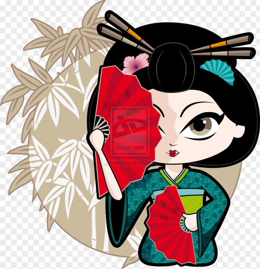 Geisha Drawing Clip Art PNG