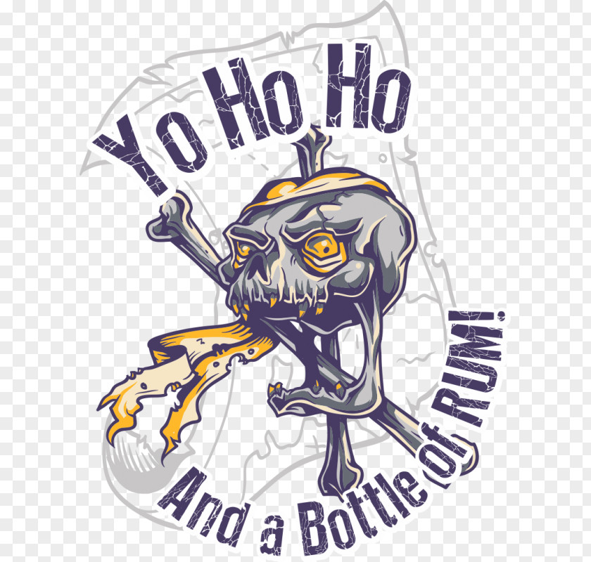 T-shirt Skull Bottle Yo Ho (A Pirate's Life For Me) PNG for Me), clipart PNG