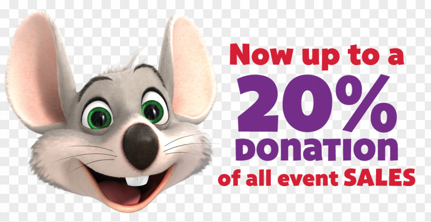 Chuck E Cheese Fundraising Puppy E. Cheese's Donation School PNG