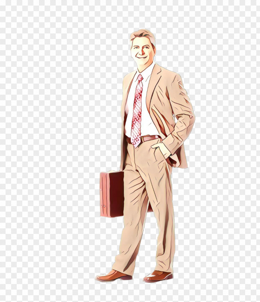 Clothing Standing Suit Beige Gentleman PNG