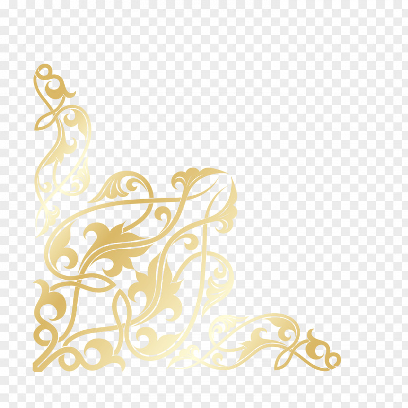 Decorative Gold Base Ornament Information PNG