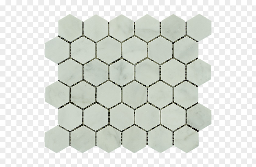Honey Hexagon Carrara Marble Mosaic Glass Tile PNG
