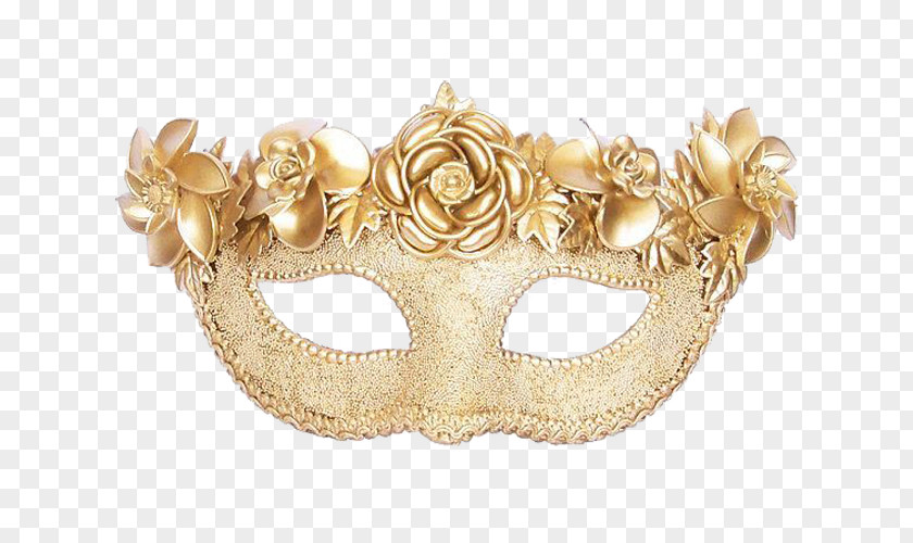 Ms. Golden Mask Masquerade Ball Gold Party PNG