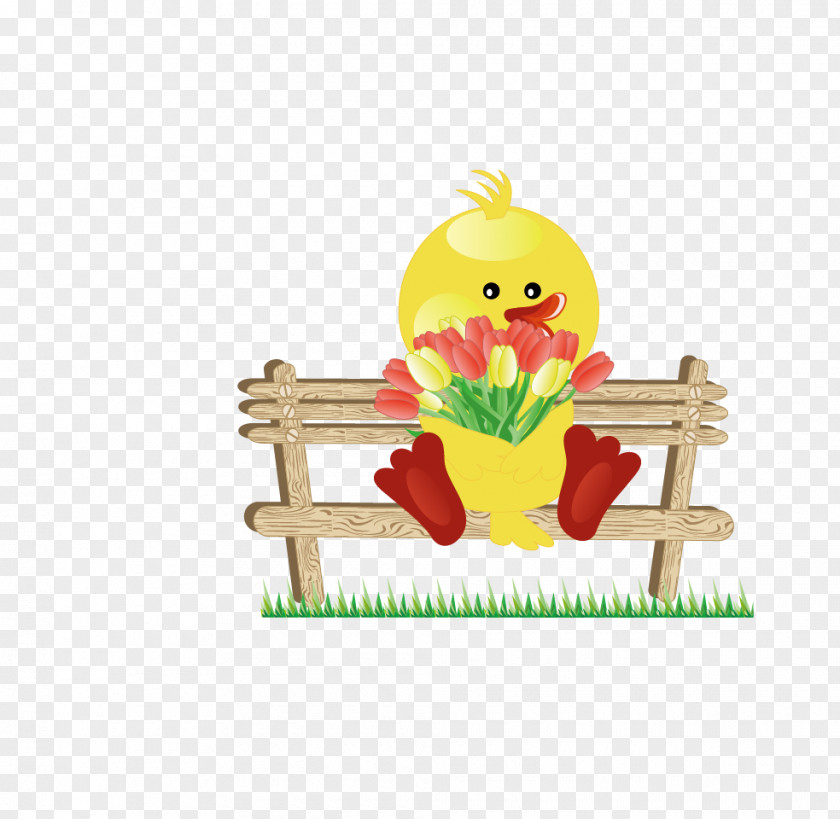 Small Yellow Chicken Clip Art PNG