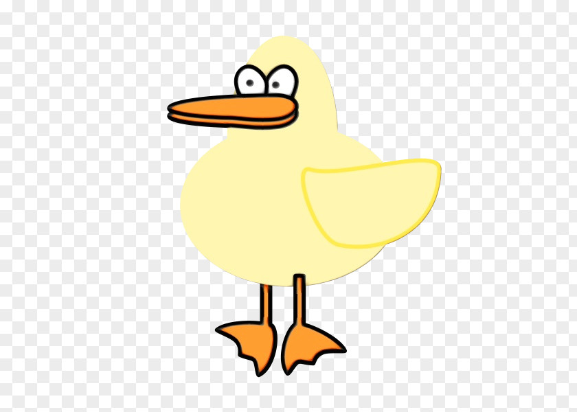 Bird Cartoon Beak Duck Yellow PNG