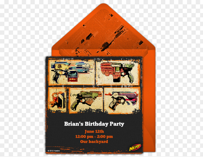 Birthday Cake Nerf Blaster Party PNG