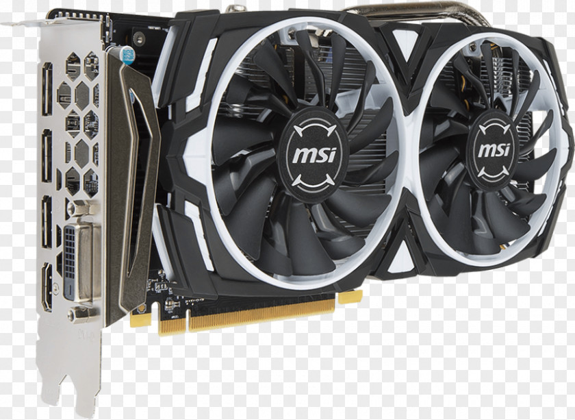 Computer Graphics Cards & Video Adapters MSI Radeon RX 570 Armor OC AMD PCI Express PNG