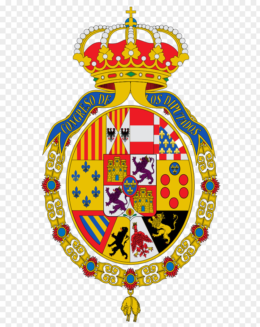 Gold Badge Senate Of Spain Spanish West Indies Coat Arms Empire PNG
