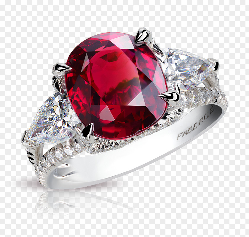 Ruby Mogok Gemstone Ring Jewellery PNG